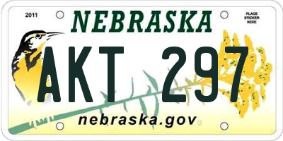 NE license plate AKT297