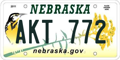 NE license plate AKT772