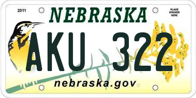 NE license plate AKU322