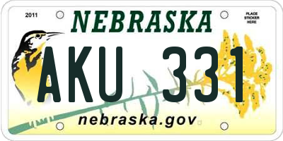 NE license plate AKU331