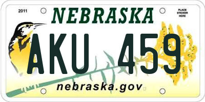 NE license plate AKU459