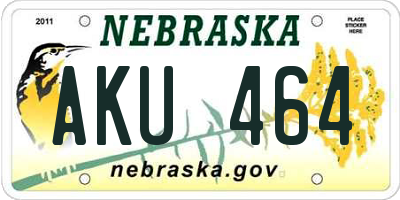 NE license plate AKU464