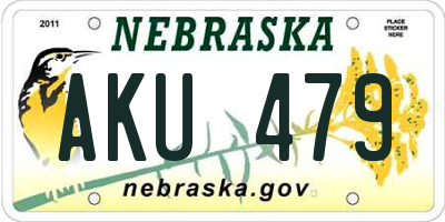 NE license plate AKU479
