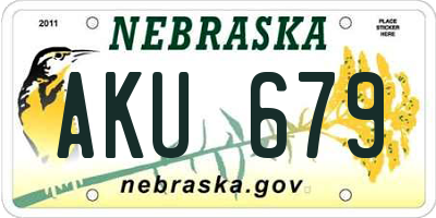 NE license plate AKU679