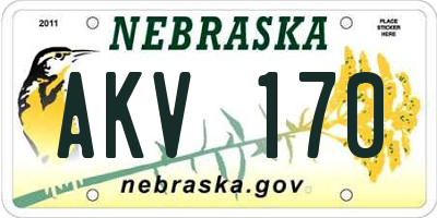 NE license plate AKV170