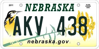 NE license plate AKV438