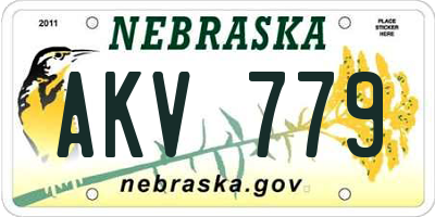 NE license plate AKV779