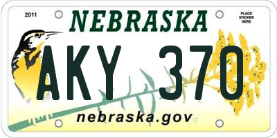 NE license plate AKY370