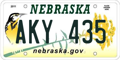NE license plate AKY435
