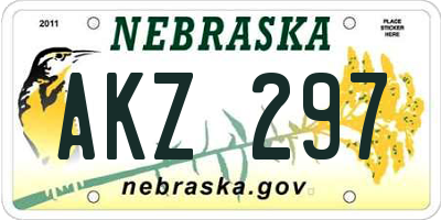 NE license plate AKZ297
