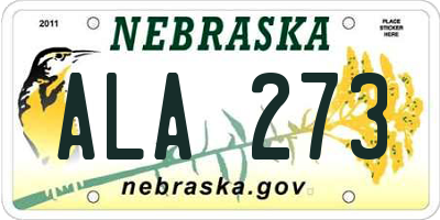 NE license plate ALA273