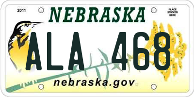 NE license plate ALA468