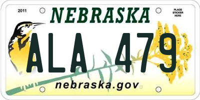 NE license plate ALA479