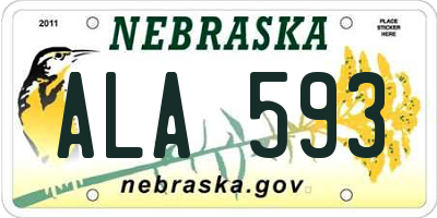 NE license plate ALA593