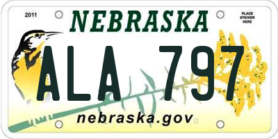 NE license plate ALA797