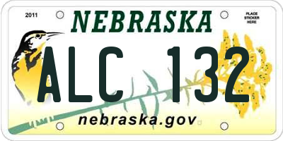 NE license plate ALC132