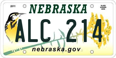 NE license plate ALC214