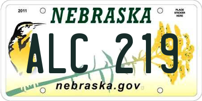 NE license plate ALC219