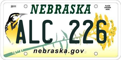 NE license plate ALC226
