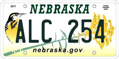 NE license plate ALC254