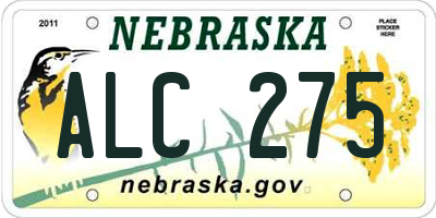 NE license plate ALC275