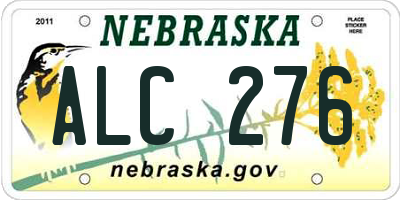 NE license plate ALC276
