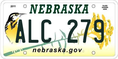NE license plate ALC279