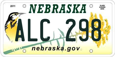 NE license plate ALC298