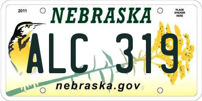NE license plate ALC319