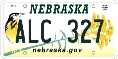NE license plate ALC327