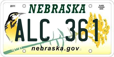 NE license plate ALC361