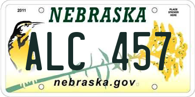 NE license plate ALC457