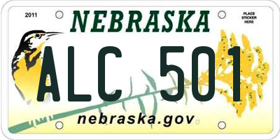 NE license plate ALC501