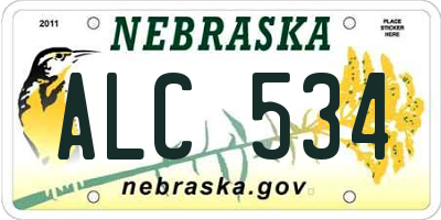 NE license plate ALC534