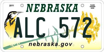 NE license plate ALC572