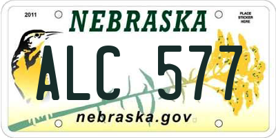 NE license plate ALC577