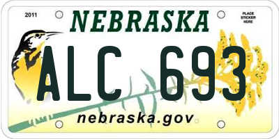 NE license plate ALC693