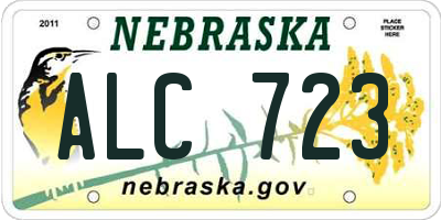 NE license plate ALC723