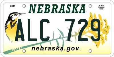 NE license plate ALC729