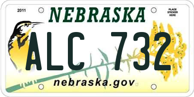 NE license plate ALC732