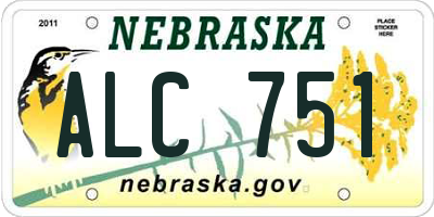 NE license plate ALC751