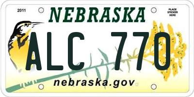 NE license plate ALC770
