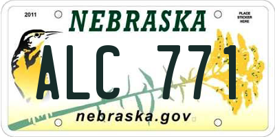 NE license plate ALC771