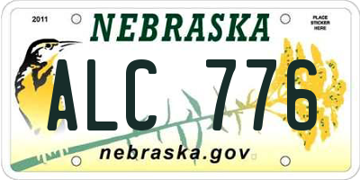 NE license plate ALC776