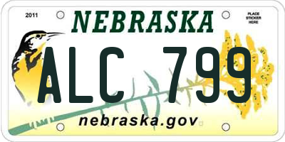 NE license plate ALC799