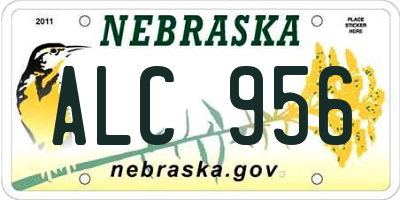 NE license plate ALC956
