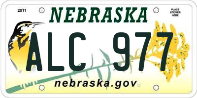 NE license plate ALC977