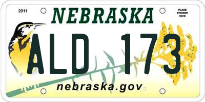 NE license plate ALD173
