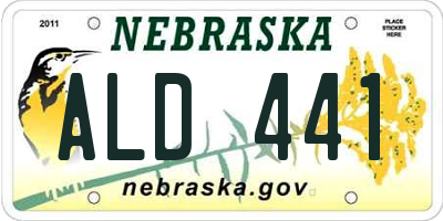 NE license plate ALD441