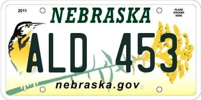 NE license plate ALD453